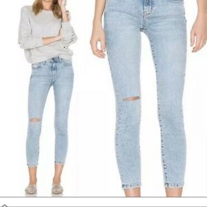 Current Elliott high waist ankle skinny jeans